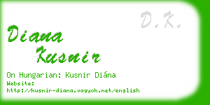 diana kusnir business card